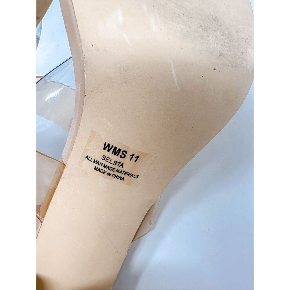 NEW DV Dolce Vita Women's Nude Clear Strap Slip On Selsta Heels Sandal Size 11 - Picture 10 of 11